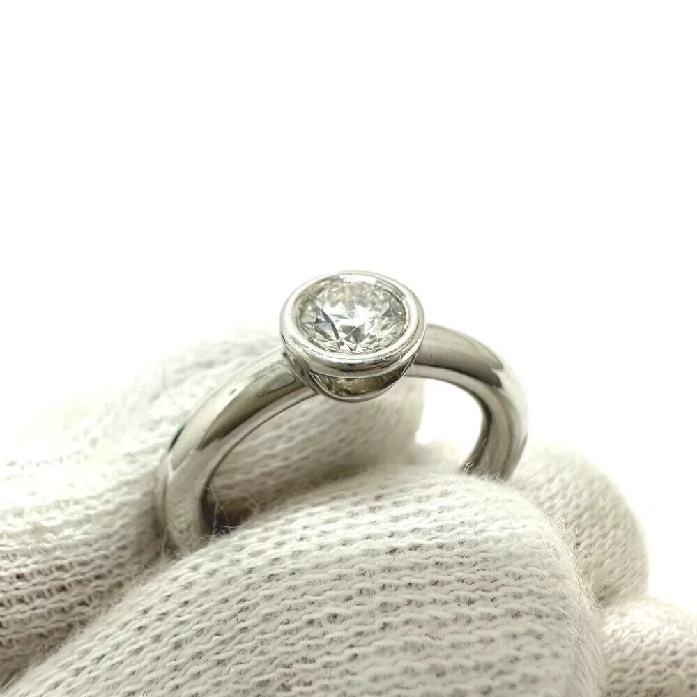 TIFFANY&Co. Bisset Diamond D0.33ct Ring Pt950 Silver - Picture 7 of 12